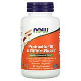 NOW Foods, Probiotic-10 y BifidoBoost, Suplemento probiótico y prebiótico, 25.000millones de UFC, 90cápsulas vegetales (8333mill