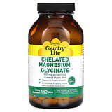 Country Life, Glicinato de magnesio quelado, 400mg, 180comprimidos (133mg por comprimido)