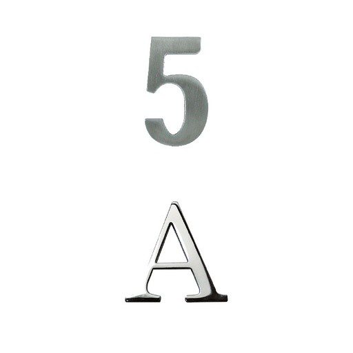 NÚMEROS Y LETRAS PEQUEÑAS (Altura 2") - ACERO INOXIDABLE - MOD. CL01INOX