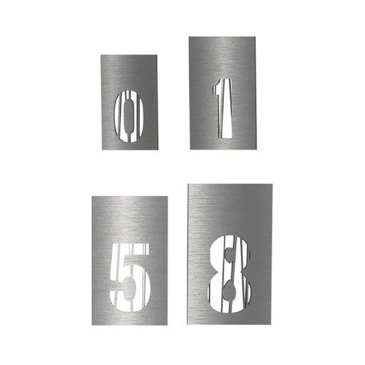 NÚMEROS (Altura disponibles 6",10",14",18") - ACERO INOXIDABLE - MOD. PT-000361