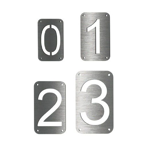 NÚMEROS (Altura disponibles 4",6",8",10") - ACERO INOXIDABLE - MOD. PT-000134