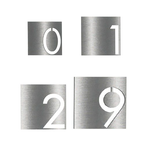 NÚMEROS (Altura disponibles 4",6",8",10") - ACERO INOXIDABLE - MOD. PT-000130