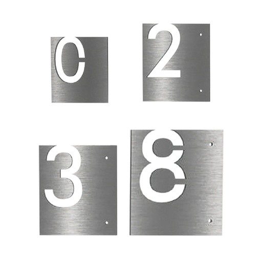 NÚMEROS (Altura disponibles 4",6",8",10") - ACERO INOXIDABLE - MOD. PT-000122
