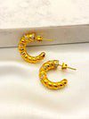 Arracada Curve Zirconias Acero
