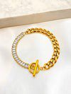 Pulsera Combinada Broche T Acero