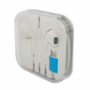 Audífonos alámbricos manos libres blancos tipo earphone con entrada lightning iphone / 11359 / R1204 / 11354
