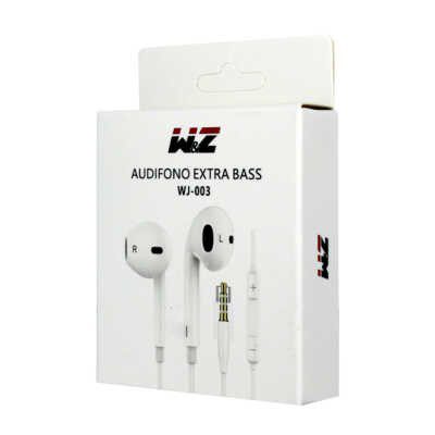 Audífonos manos libres alámbricos w&z extra bass / wj003