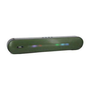 Bocina barra de sonido bluetooth fol con luz rgb y ranuras para usb y micro sd, variedad de colores / 134687