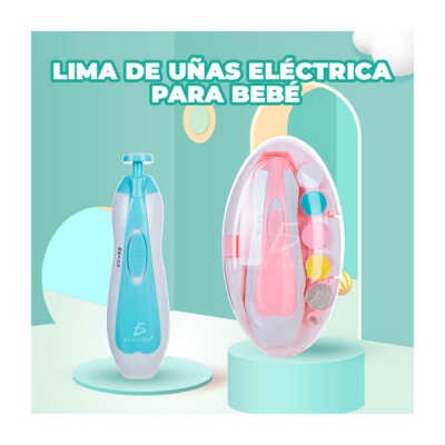 Lima eléctrica 8 en 1 para uñas de bebé, variedad de colores