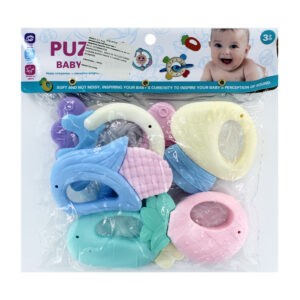 Paquete con 6 sonajas didácticas en diversas formas para bebé / puzzle baby rattle