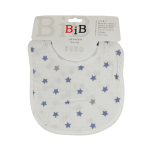 Babero de tela con diseño de estrellas y broches ajustables para bebé , variedad de colores / muslin bib