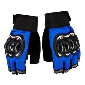 Par de guantes sin dedos con protección de nudillos para motocicleta / sports / zy-gloves08