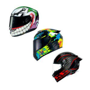 Casco de seguridad con visera integral retráctil y diseño estampado, variedad de diseños / hog.142