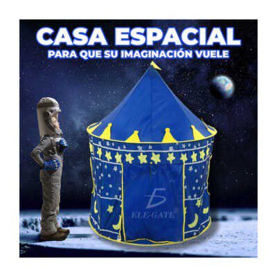 Tienda de campaña infantil portátil en forma de castillo 80x135cm