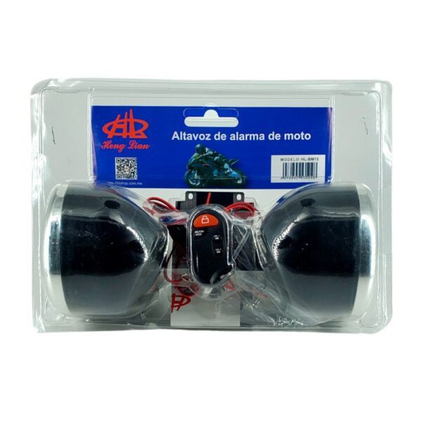 Juego de 2 altavoces / alarmas para motocicleta con control remoto y consola de alimentación / heng lian / hl-bm15