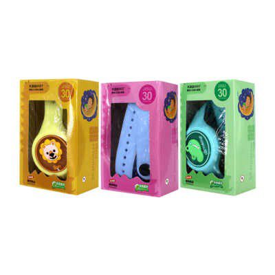 1pza Pulsera repelente de mosquitos infantil con aceites esenciales principalmente citronela diseño de animalitos, variedad de m