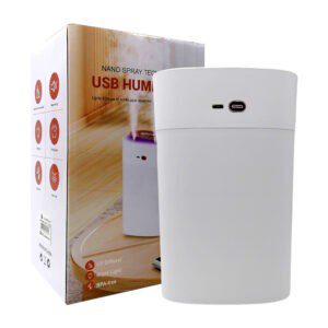 Humificador rectangular con capacidad de 1.3l, lámpara de noche, doble spray, 136x102x217mm / usb humidificador / 17253