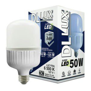 Foco ahorrador super led de luz fría dl lux 50w-127v / dlt-50w