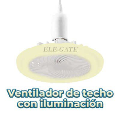 Ventilador de techo con lámpara con 3 modos de iluminación, 25.8x12cm / led.68