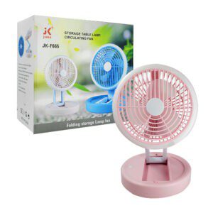 Ventilador plegable portátil con 3 velocidades + pila recargable y cable de carga, variedad de colores / jk-f665