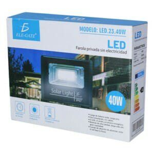 Reflector led 40w con panel solar led.23.40w+hold.led.23.40w
