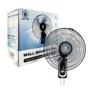 Caja con 2 ventiladores redondos metálicos con 5 aspas para pared cm-top / wall mounted fan