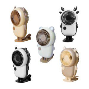 Ventilador portátil recargable en forma de animal, con 3 velocidades y base, variedad de modelos y colores / mini fan / ym88195