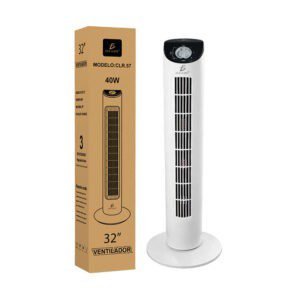 Ventilador de torre silencioso de 32 pulgadas + 3 velocidades 40w clr.57