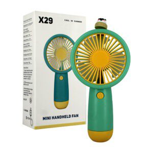 Ventilador portátil recargable con decoración de animales, variedad de colores / x29