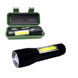 Linterna lampara led táctico con correa y carga USB / dt-911s