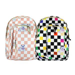 Mochila con diseño de osos y cuadros, variedad de colores / sk-550