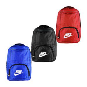 Mochila deportiva de tela impermeable con 4 compartimentos y diseño lisa con frase, variedad de colores / fd1169