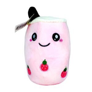 Peluche afelpado suave en forma de bebida rosa, 22cm / mr-530135