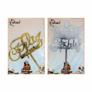 Cake topper de acrilico feliz cumpleaños hw-248