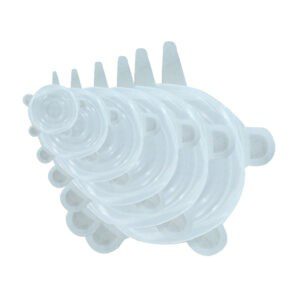 Paquete con 6 tapas flexibles reutilizables de silicón, variedad de colores / ro-20571 / 2057-1 / bx-222