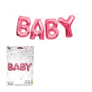 Set de 4 globos baby 35x84cm color rosa y azul / ty358573