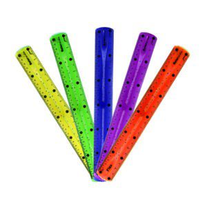 1pza Regla plástica flexible de 30cm, variedad de colores / zp-0658 / yong-4 / ef-g002