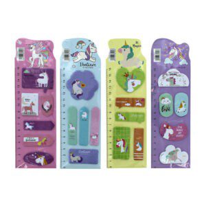 Blíster 5 post-it / notas adhesivas con diseño de unicornio kawaii, variedad de diseños blt8131
