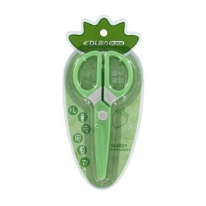 1pza Tijeras de plástico circulo blanco, variedad de colores dl3130