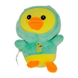 Peluche afelpado pequeño 23cm de pato con sueter y ventosa para colgar, variedad de colores / mr-530067