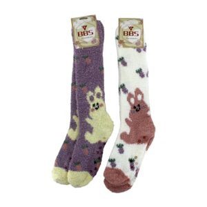 Par de calcetas afelpadas bbs con bolitas antiderrapante, variedad de modelos / hx8302