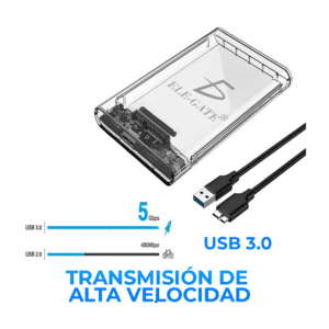 Gabinete carcasa para disco duro sata externo 2.5 pulgadas usb 3.0 / con.75.3.0