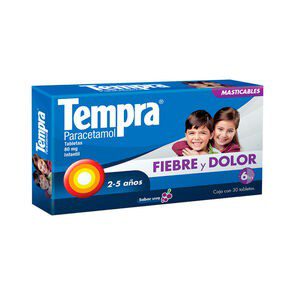 Tempra Masticable Uva 80Mg