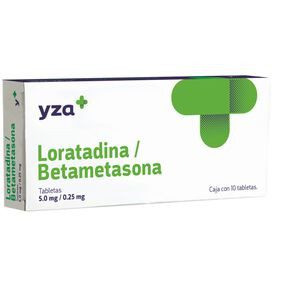 Yza Loratadina Betametasona 5Mg/0.25Mg 10 Tabs