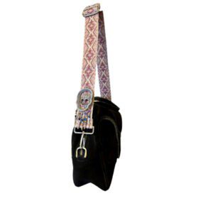 Asa para bolsa con calavera plateada
