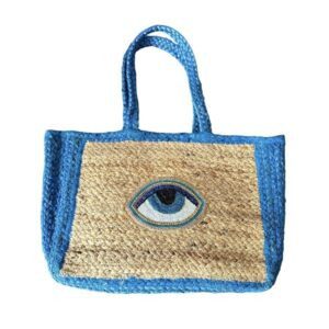 Bolsa de YUTE con parche de ojo de chaquira
