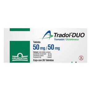 Tradol Duo 50Mg/50Mg 20 Tabs