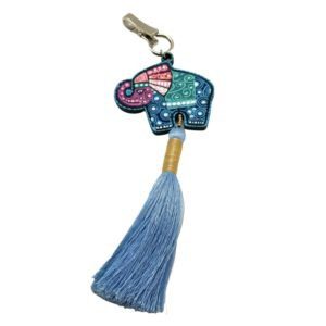 Bolsero con ELEFANTE de madera pintado a mano
