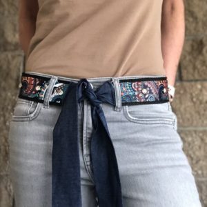 Cinturón y/o Asa para bolsa con cinta y mezclilla