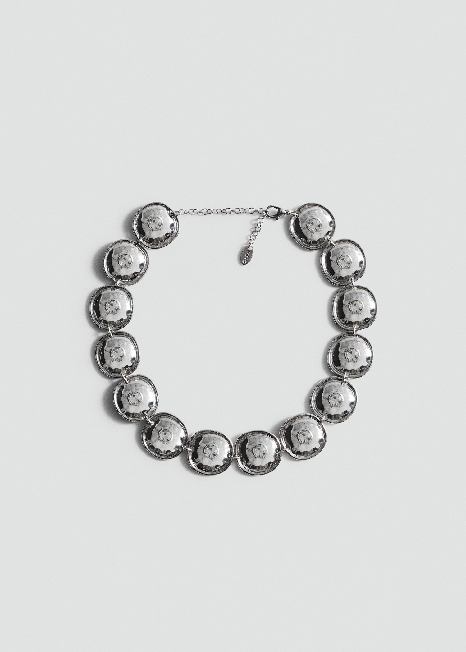 Collar monedas cristales